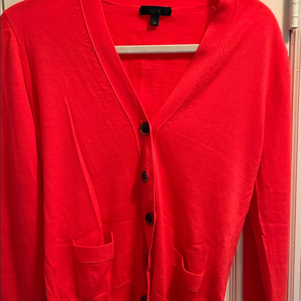 J. Crew Vivid orange cardi